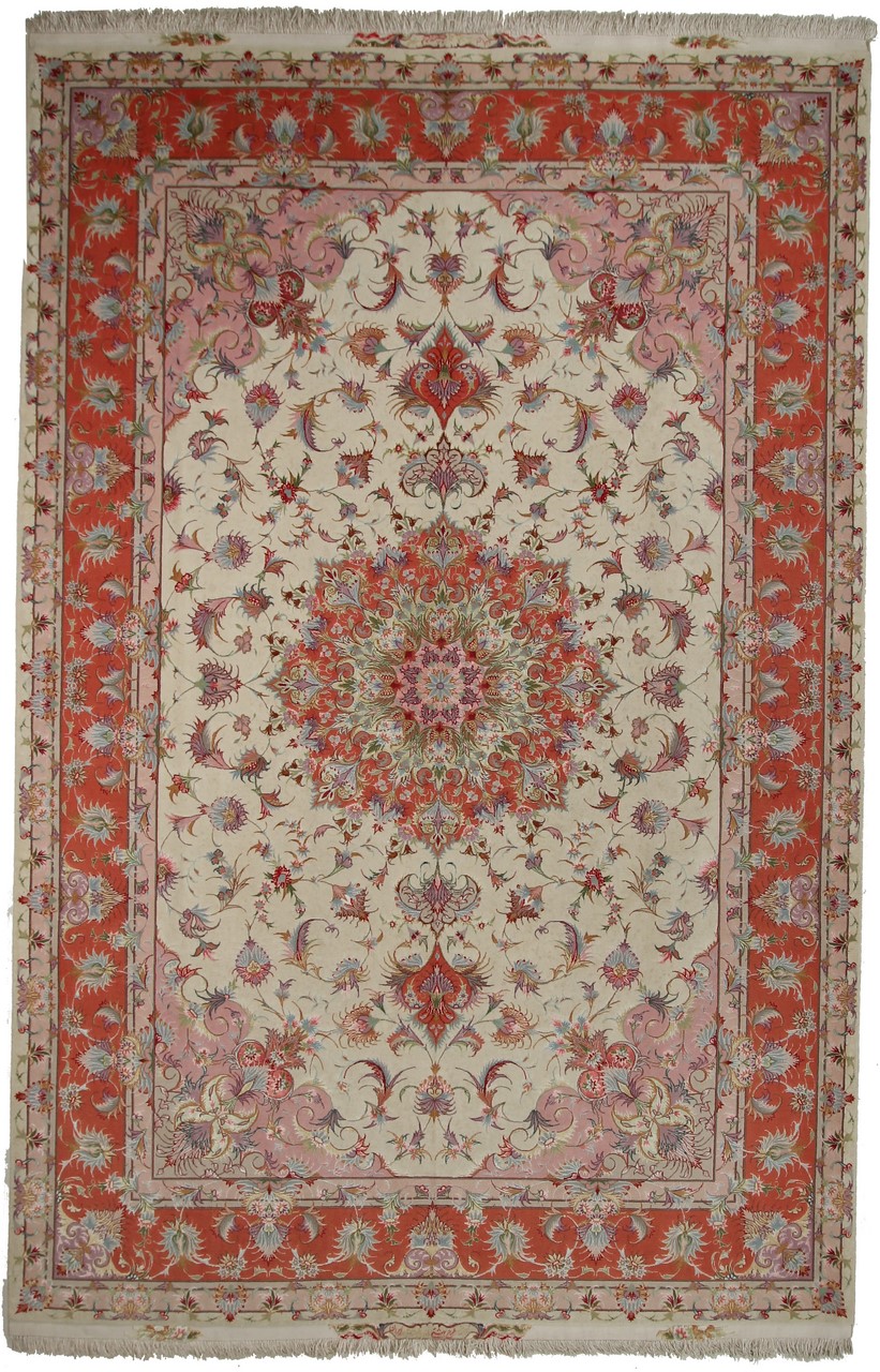 Persialainen matto Tabriz 60Raj Exklusiv Silkkiloimi 315x204 315x204, Persialainen matto Solmittu käsin